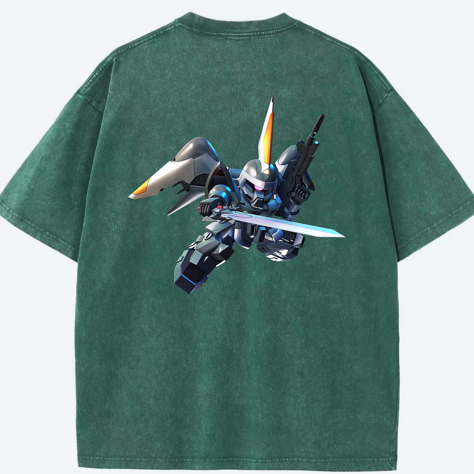 （画像用） 機動戦士ガンダム Mobile Suit Gundam 綿100% ヴィンテージ風 半袖Tシャツ（背面プリント）